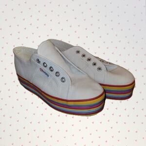 Superga, EU38/US7.5 | Woman's 2790 Platform Thick Rainbow Sole Shoes